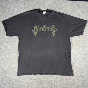 Vintage 90s Knotts Berry Farm T Shirt Mens XL Black Fade Graphic Made in USA